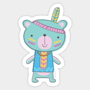 TeePee Bear Sticker